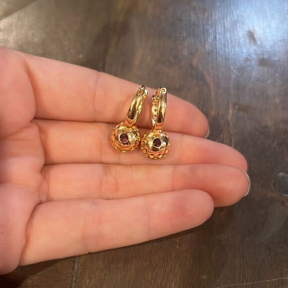 18K Gold Filled Mystical Topaz CZ Zircon Earrings - Picture 5 of 14